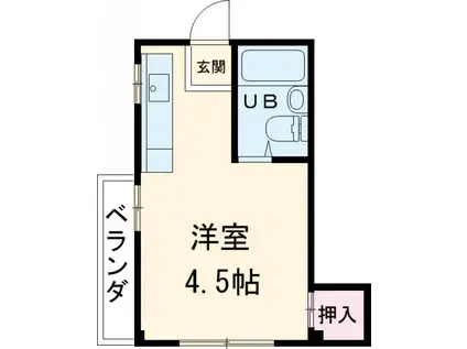 ローランドミューズ(ワンルーム/2階)の間取り写真