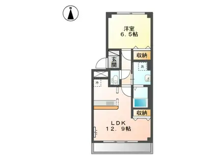 ESPOIR15(1LDK/1階)の間取り写真
