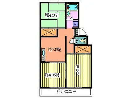 井上コーポ(3DK/2階)の間取り写真