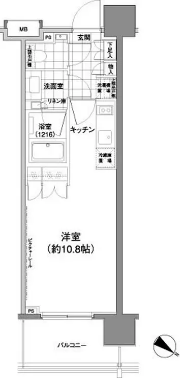 パークハビオ渋谷神山町 5階階 間取り