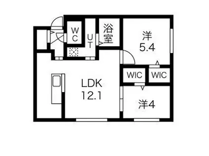 PRECIOUS KOTONI 確保済み近隣月極(2LDK/2階)の間取り写真