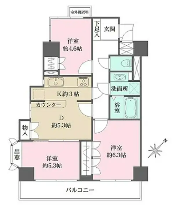 藤和シティコープ早稲田 4階階 間取り