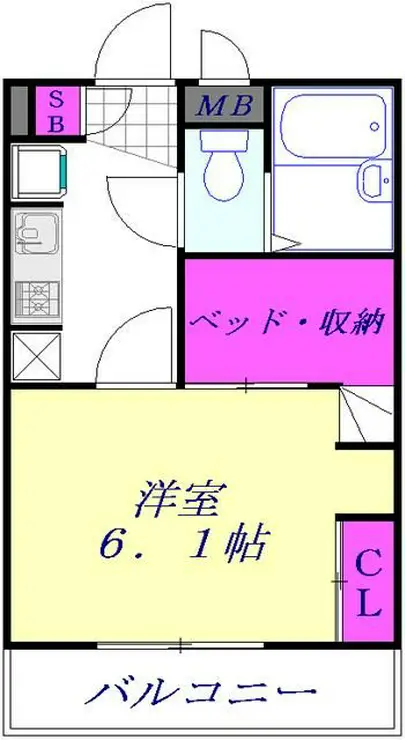 レオパレスクワトロ 4階階 間取り