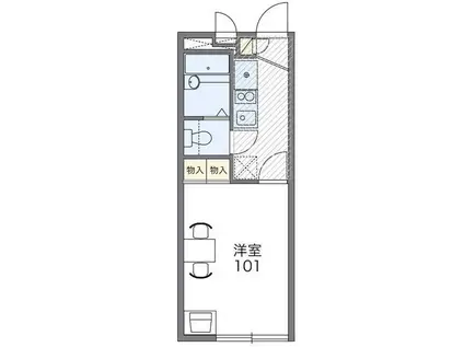 レオパレス新百合(1K/1階)の間取り写真