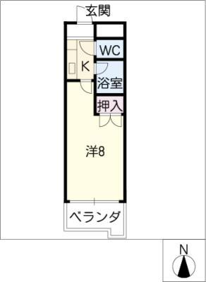 リバーエイト広路(1K/1階)の間取り写真