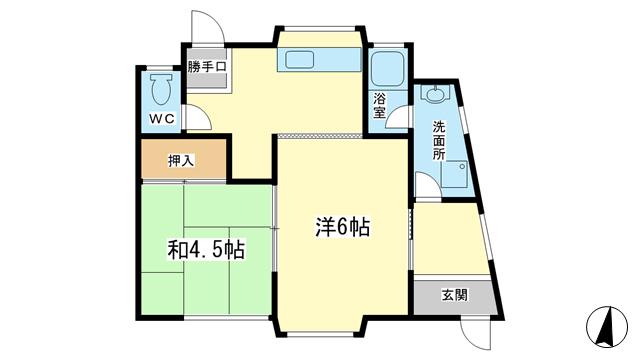 みやび荘(2DK/1階)の間取り写真