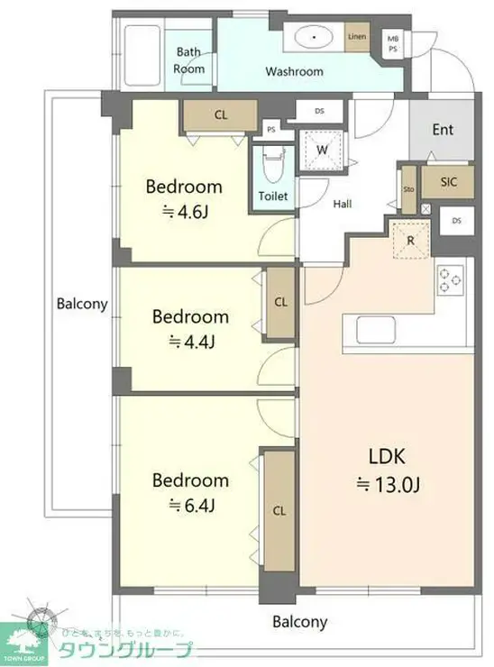 ハイネス中野 5階階 間取り