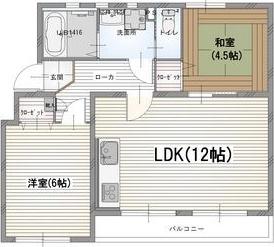 なるみグリーンコーポ(2LDK/3階)の間取り写真