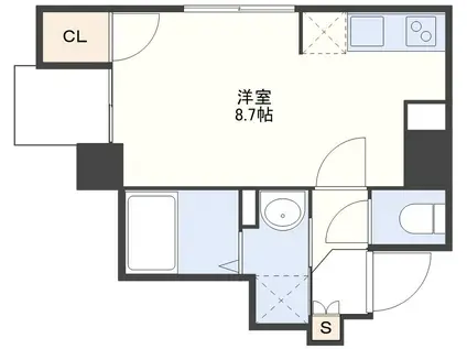 すまいるマンション城栄町(ワンルーム/4階)の間取り写真