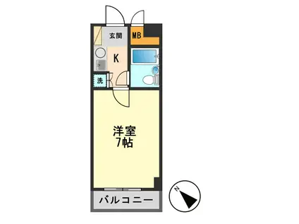 グローリア初穂新小岩(1K/4階)の間取り写真