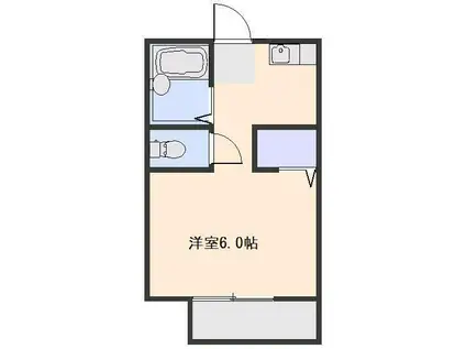 ビーライン原市(ワンルーム/2階)の間取り写真