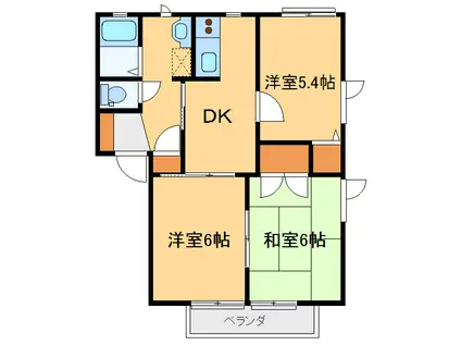 ラグラシューズC(3DK/2階)の間取り写真