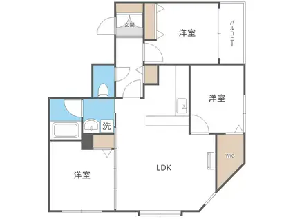 アルファスクエア南1西18(3LDK/8階)の間取り写真