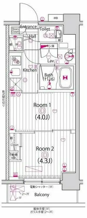 ガーラ・ヴィスタ練馬中村橋 2階階 間取り