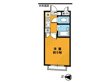 レオグランデ(1K/1階)の間取り写真