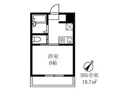 デア・ケーニッヒ(1K/3階)の間取り写真