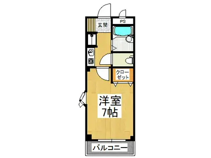 クレアール西川(1K/2階)の間取り写真
