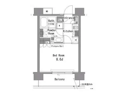 パークアクシス渋谷桜丘ウエスト(ワンルーム/9階)の間取り写真