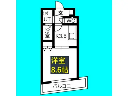 ル・シャンパーニュ(1K/2階)の間取り写真