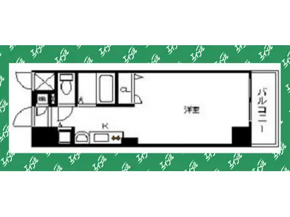 プレミアムコート名古屋金山インテルノ(1K/10階)の間取り写真