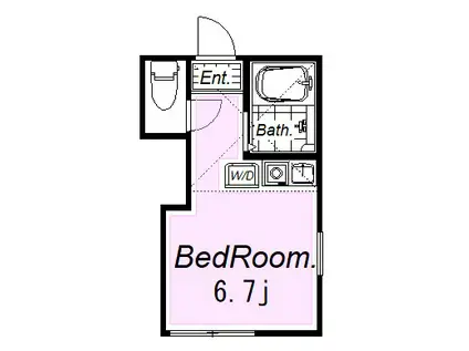 ユナイト阪東橋カークランド(ワンルーム/2階)の間取り写真