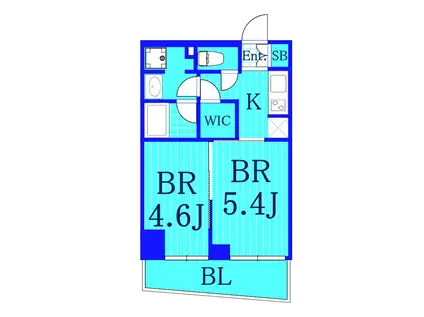 エキュームカワサキ(2K/7階)の間取り写真