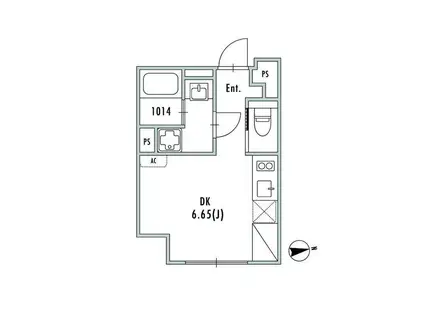 グランパセオ大森3(ワンルーム/1階)の間取り写真