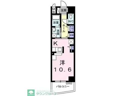 ミニヨン マリアージュ(1K/3階)の間取り写真