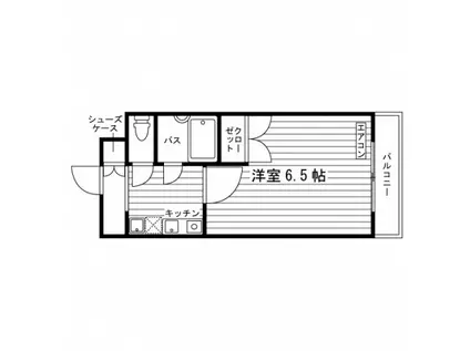 シャルマン・ソネット(1K/6階)の間取り写真