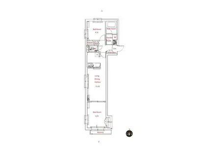 大森中2丁目メゾン(2LDK/2階)の間取り写真