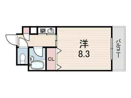 レジェンダリー甲子園(1K/4階)の間取り写真