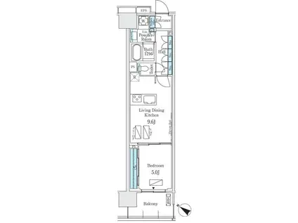 ロイヤルパークス有明(1LDK/8階)の間取り写真