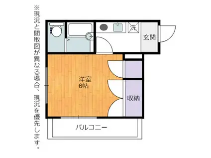 ティーエムコート(1K/1階)の間取り写真