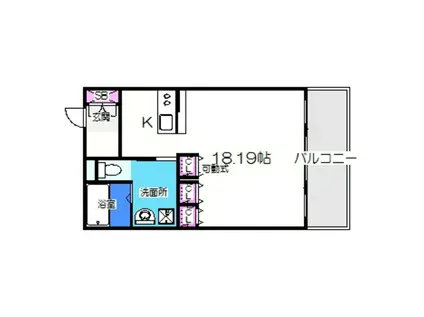 RZ VILLAGE S棟(ワンルーム/2階)の間取り写真