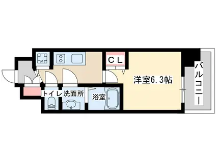 アドバンス新大阪ウエストゲート(1K/2階)の間取り写真