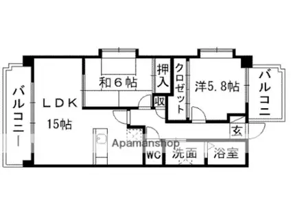 REGALO21(2LDK/4階)の間取り写真