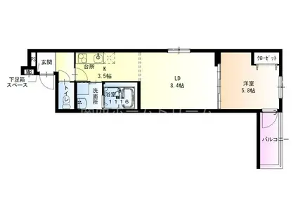 フジパレス門真浜町II番館(1LDK/1階)の間取り写真