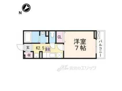 グランシャリオ ジュモ-(1K/1階)の間取り写真