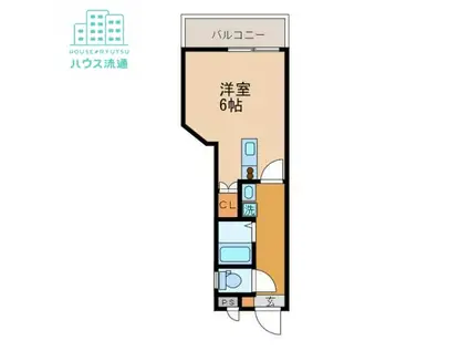 アヴニール家野町(ワンルーム/2階)の間取り写真