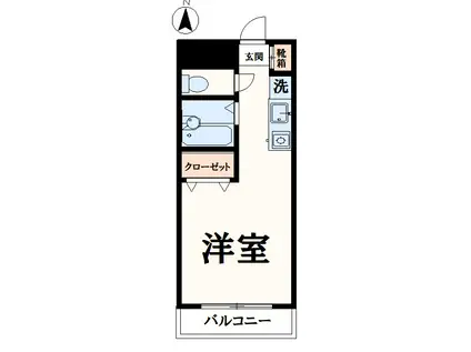 シティハイムおおつか(1K/1階)の間取り写真