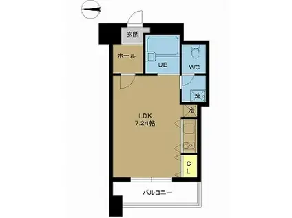 SUITE・HND(ワンルーム/3階)の間取り写真