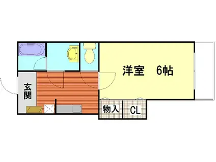 唐津ビル(1K/3階)の間取り写真