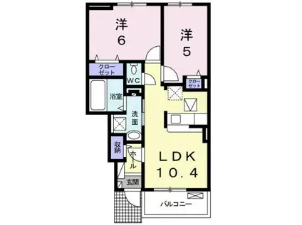 サニーレジデンスI(2LDK/1階)の間取り写真