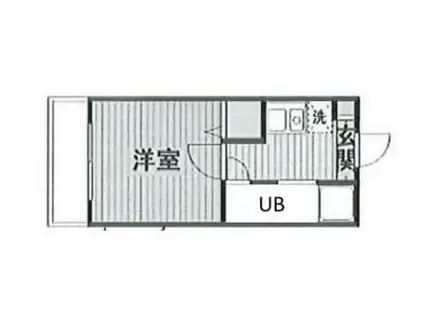 ランドフォレスト南林間I(1K/1階)の間取り写真