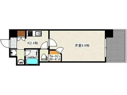 VINS ROCHE(1K/4階)の間取り写真