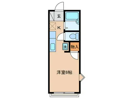 グリーンハイツ(1K/1階)の間取り写真