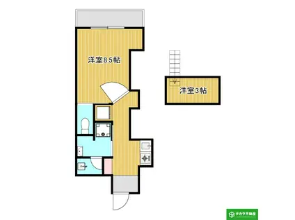 サンハイツイノウエ(1K/4階)の間取り写真