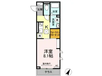 天竜浜名湖鉄道 常葉大学前駅 徒歩71分 3階建 築3年(1K/2階)の間取り写真