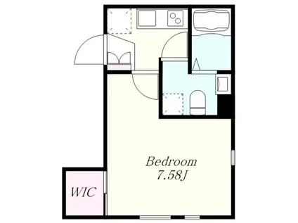 STRIPES 不動前(1K/3階)の間取り写真