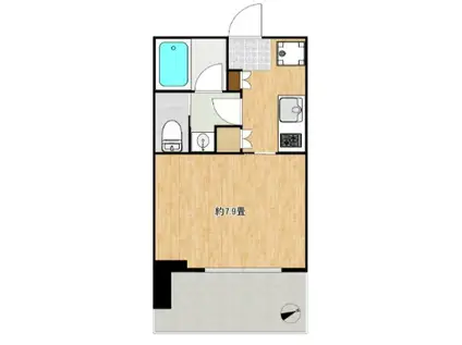 BRILLIA TOWER 浜離宮 ブリリアタワー浜離宮(1K/14階)の間取り写真